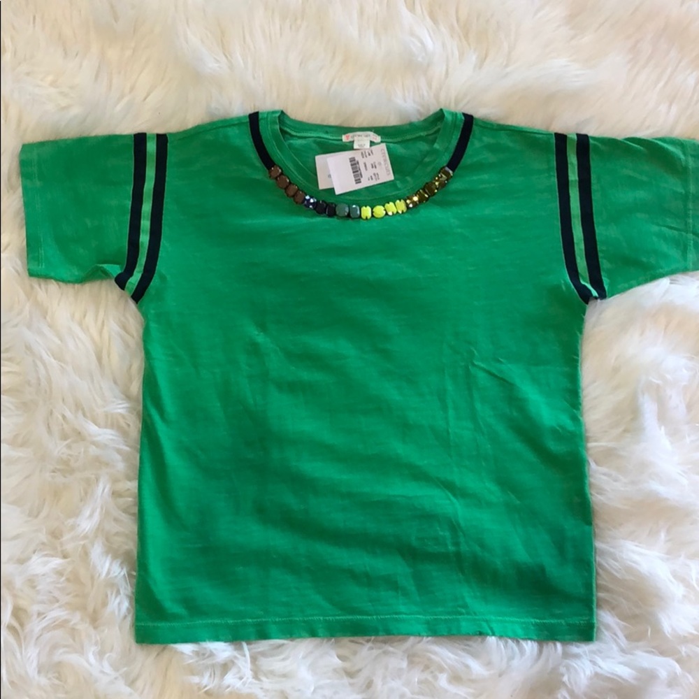 NWT girls jewerly embellished neckline t-shirt